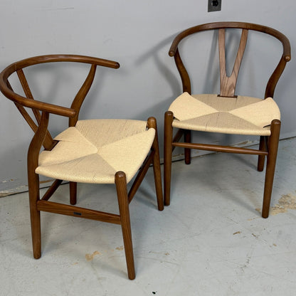 2 Rove Concepts Wishbone Chiars In Walnut Stain