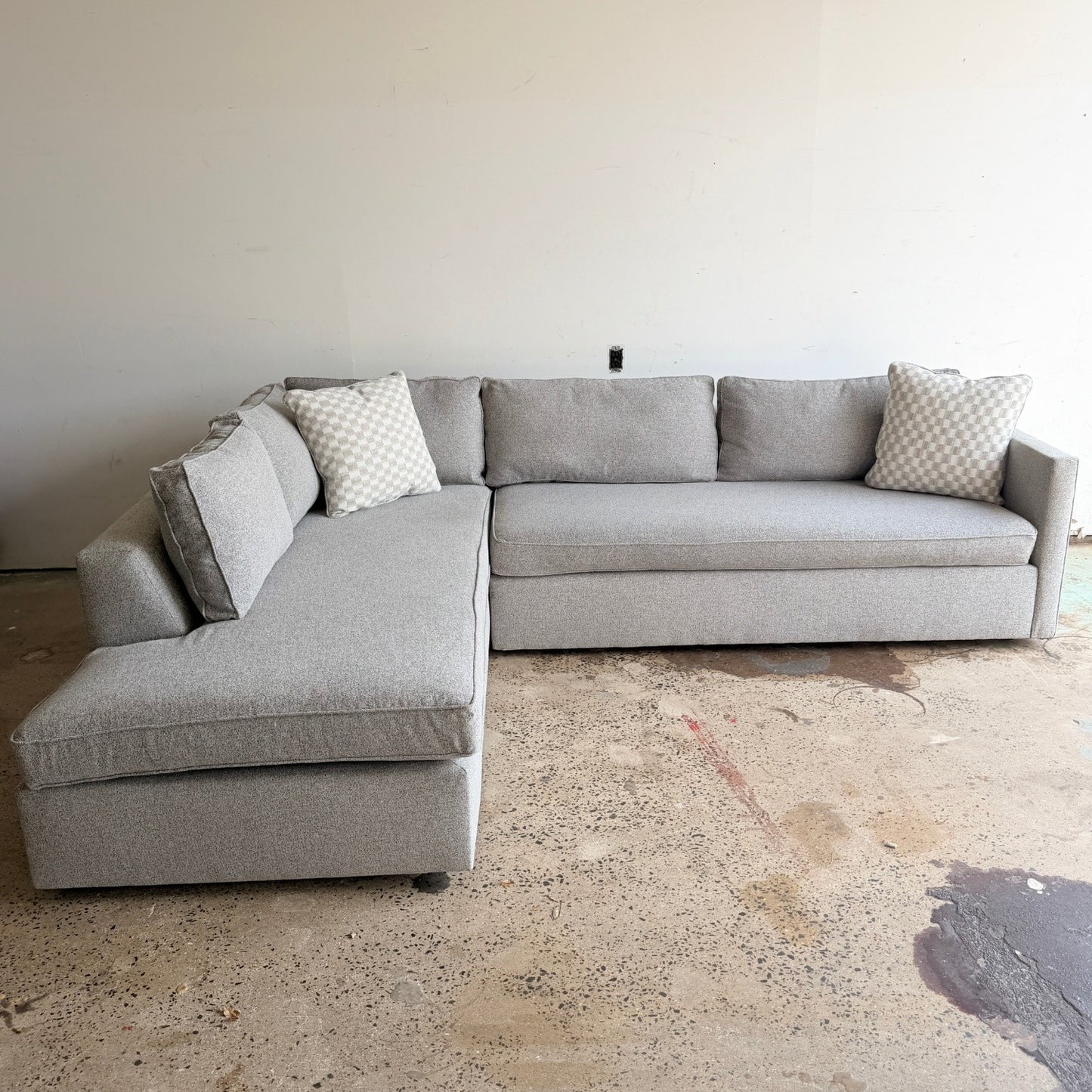 West Elm "Harris" Gray Bumper Sectional