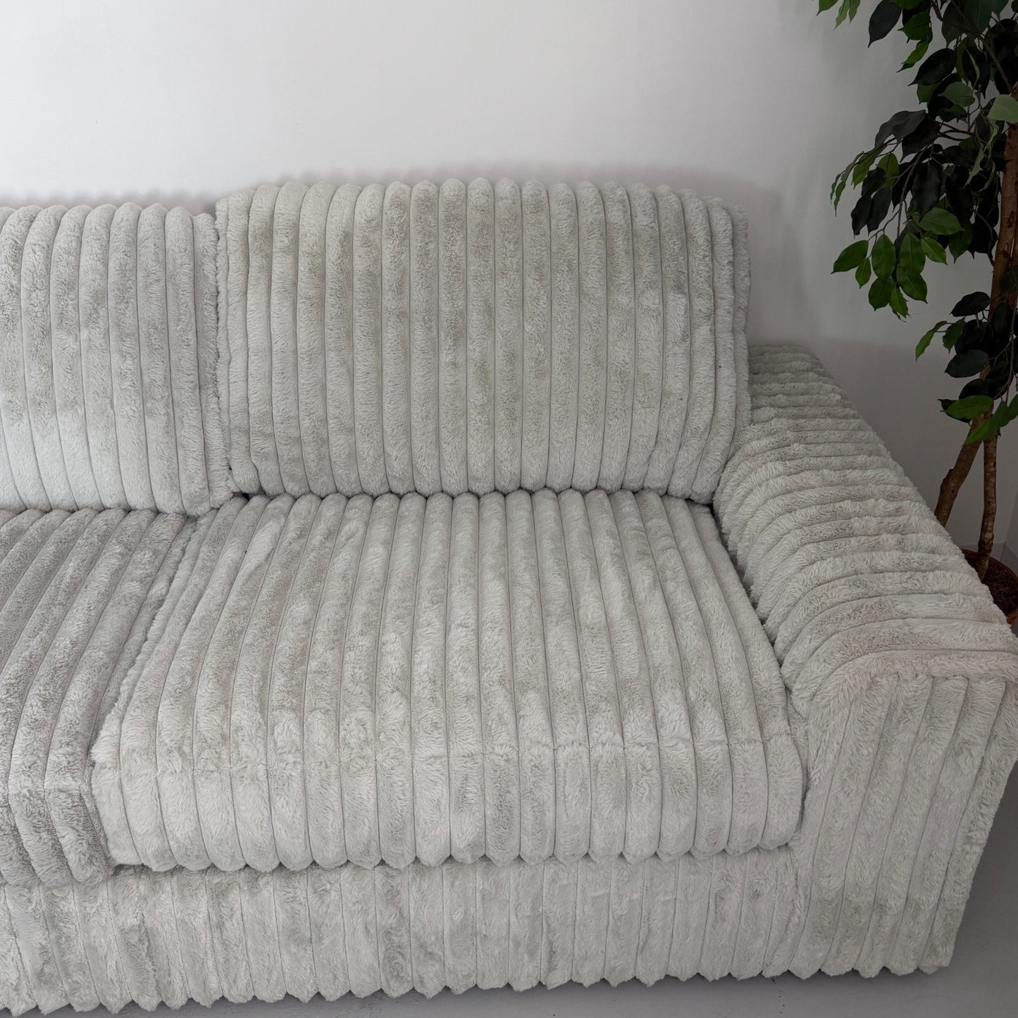 Ashley "Stupendous" Gray 4-Piece Corduroy  Sectional