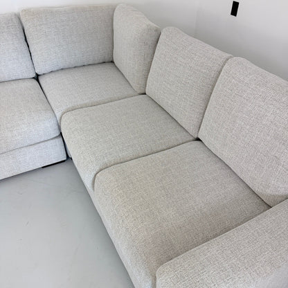 Gray U Shape Sectional With Performance Fabric