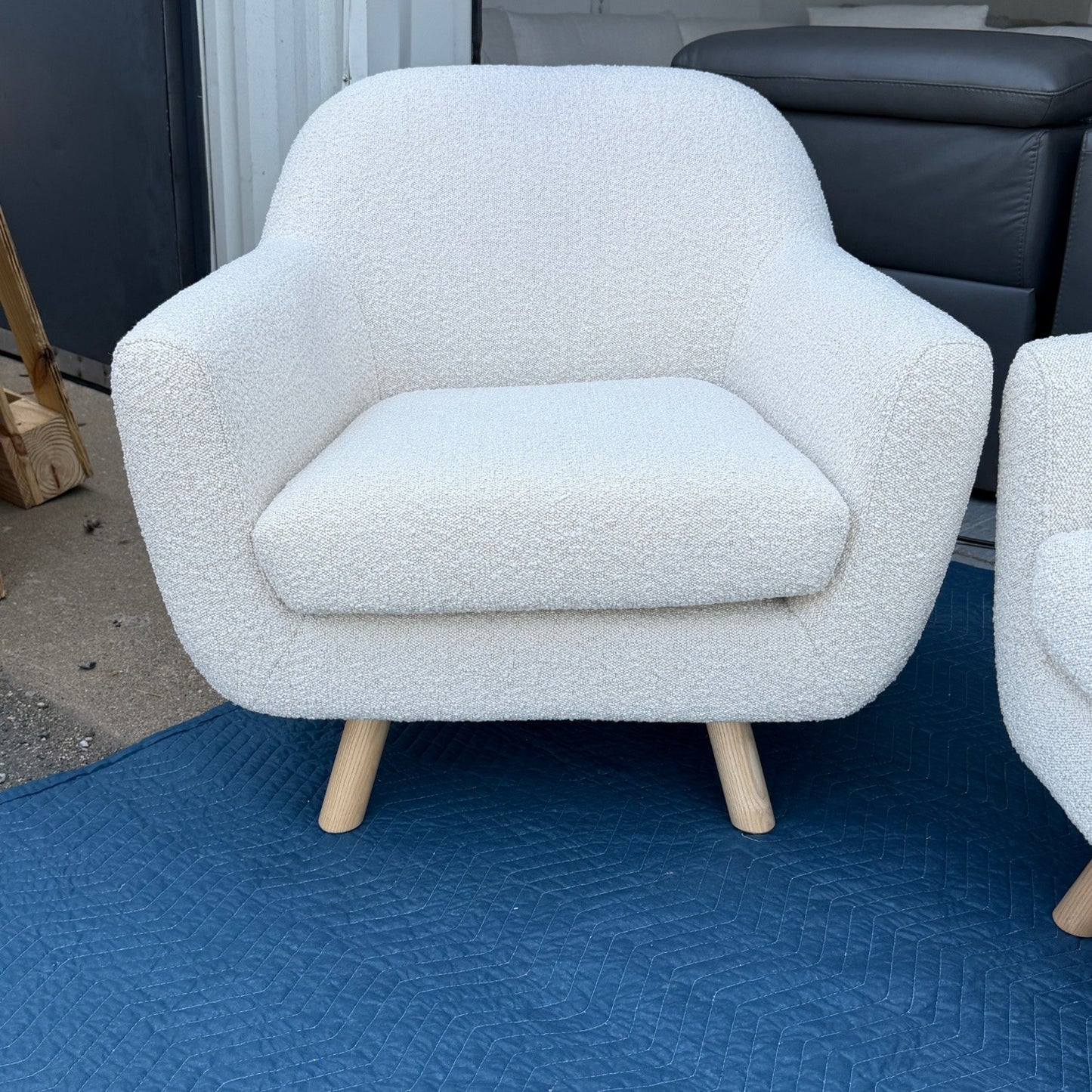 Article Gabriola 34" Lounge Chair - Ivory Bouclé