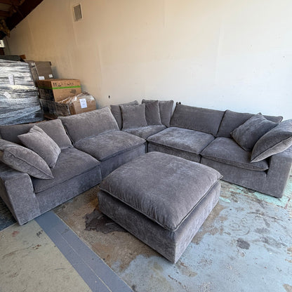 Sereen 6-piece Modular Sectional In Dark Gray