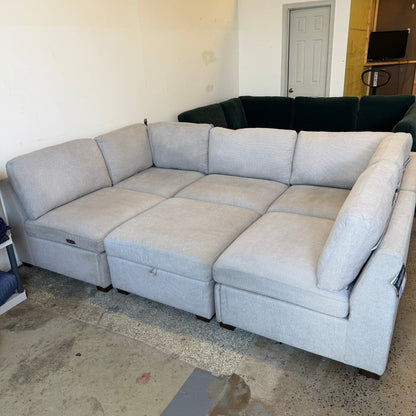 Thomasville Rockford 6-piece Fabric Modular Reclining Sectional