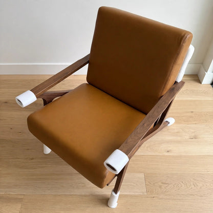 Article "OTIO" Leather Lounge Chair & Ottoman Set