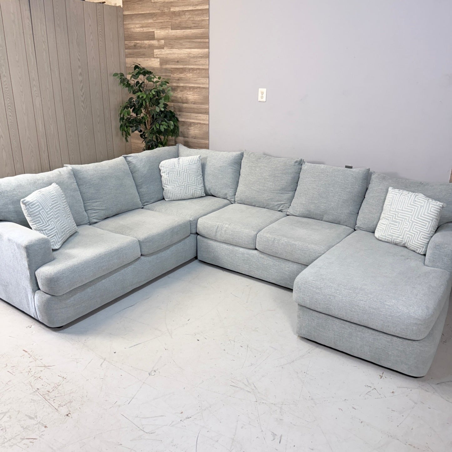 Grey U Shape Sectional