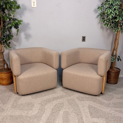 2 Article "Julie" Boucle Swivel Chair