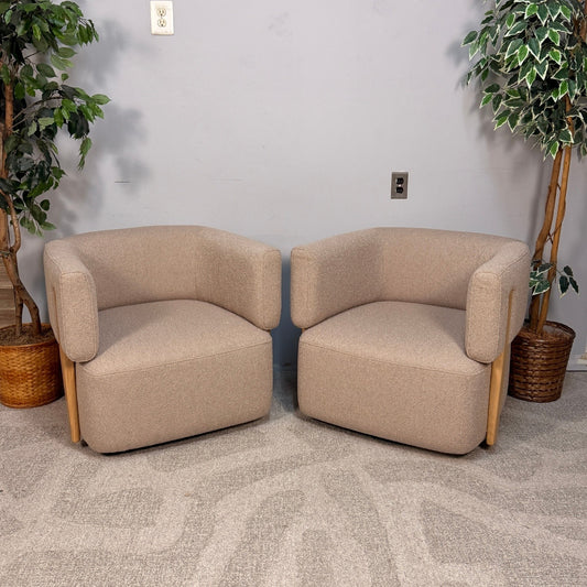 2 Article "Julie" Boucle Swivel Chair