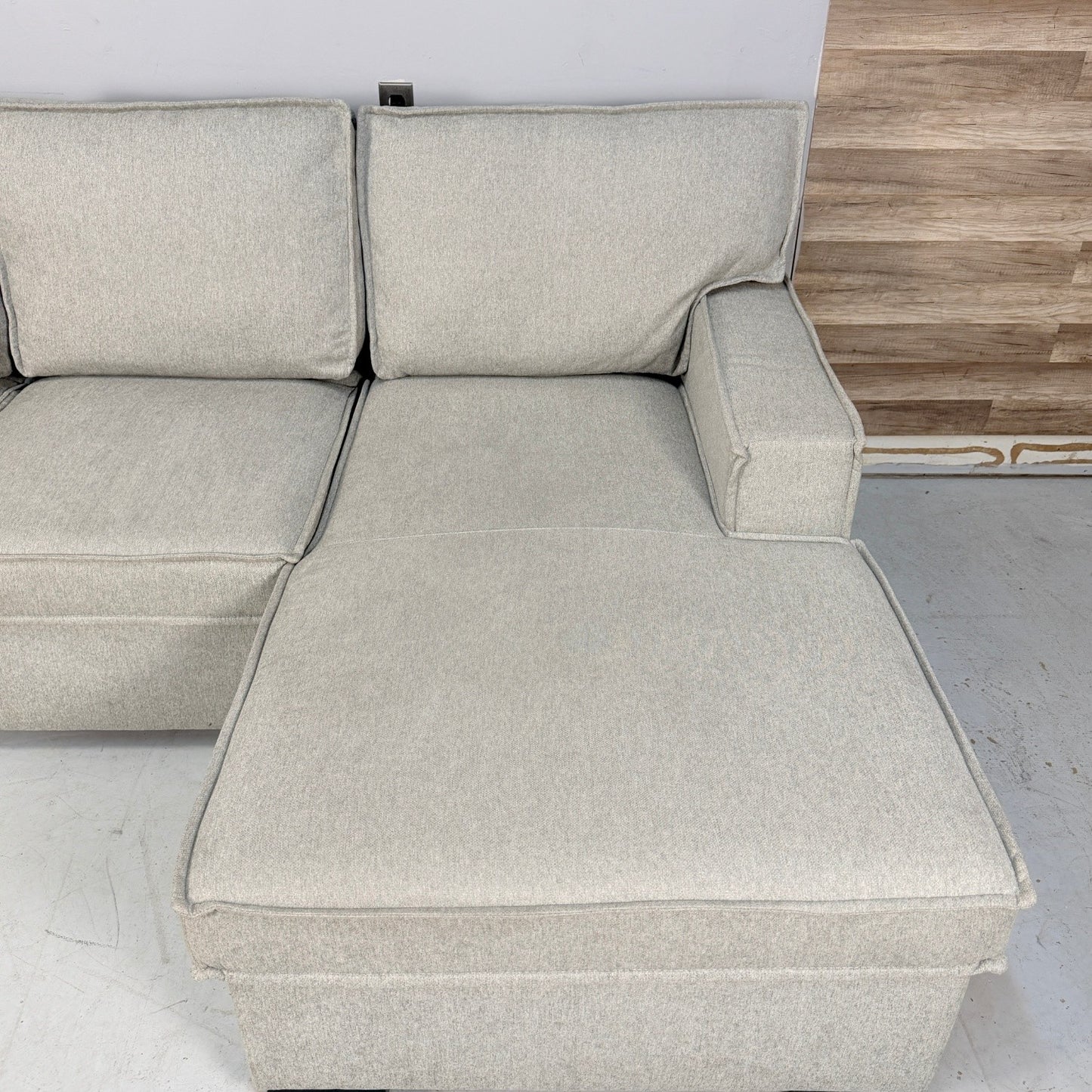 Grey Sectional With Sleeper & Storage