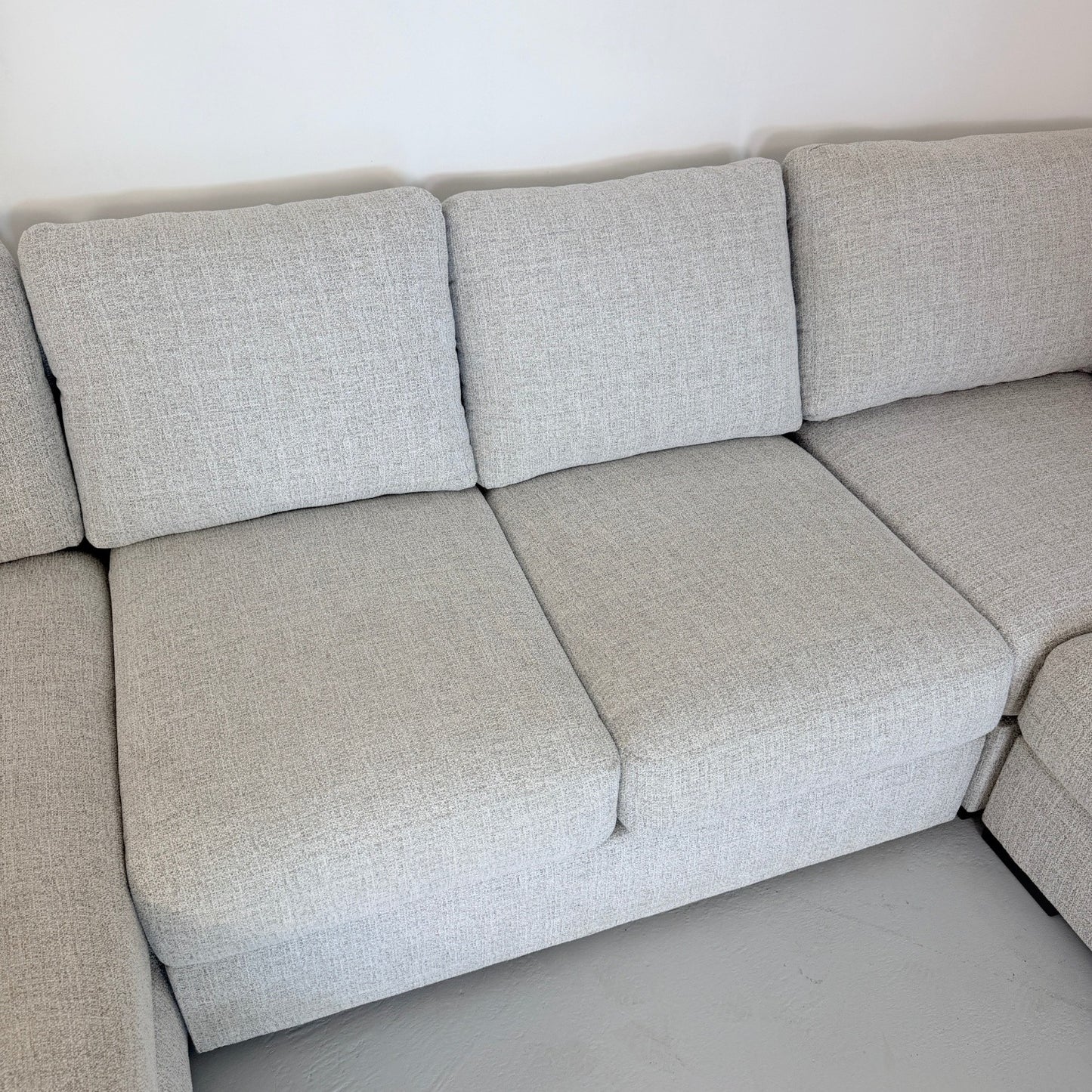 Gray U Shape Sectional With Performance Fabric