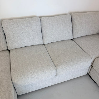 Gray U Shape Sectional With Performance Fabric