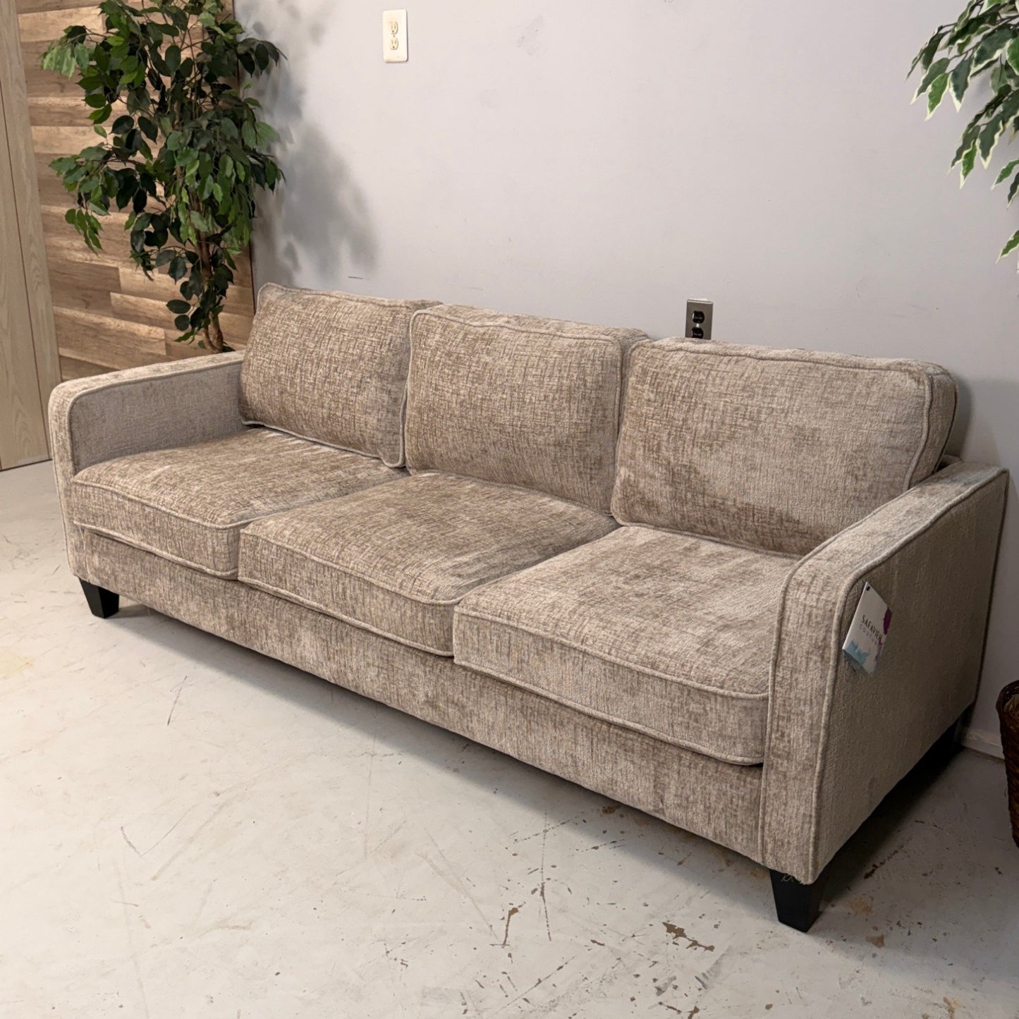 Grey Chenille 3 Seater Sofa