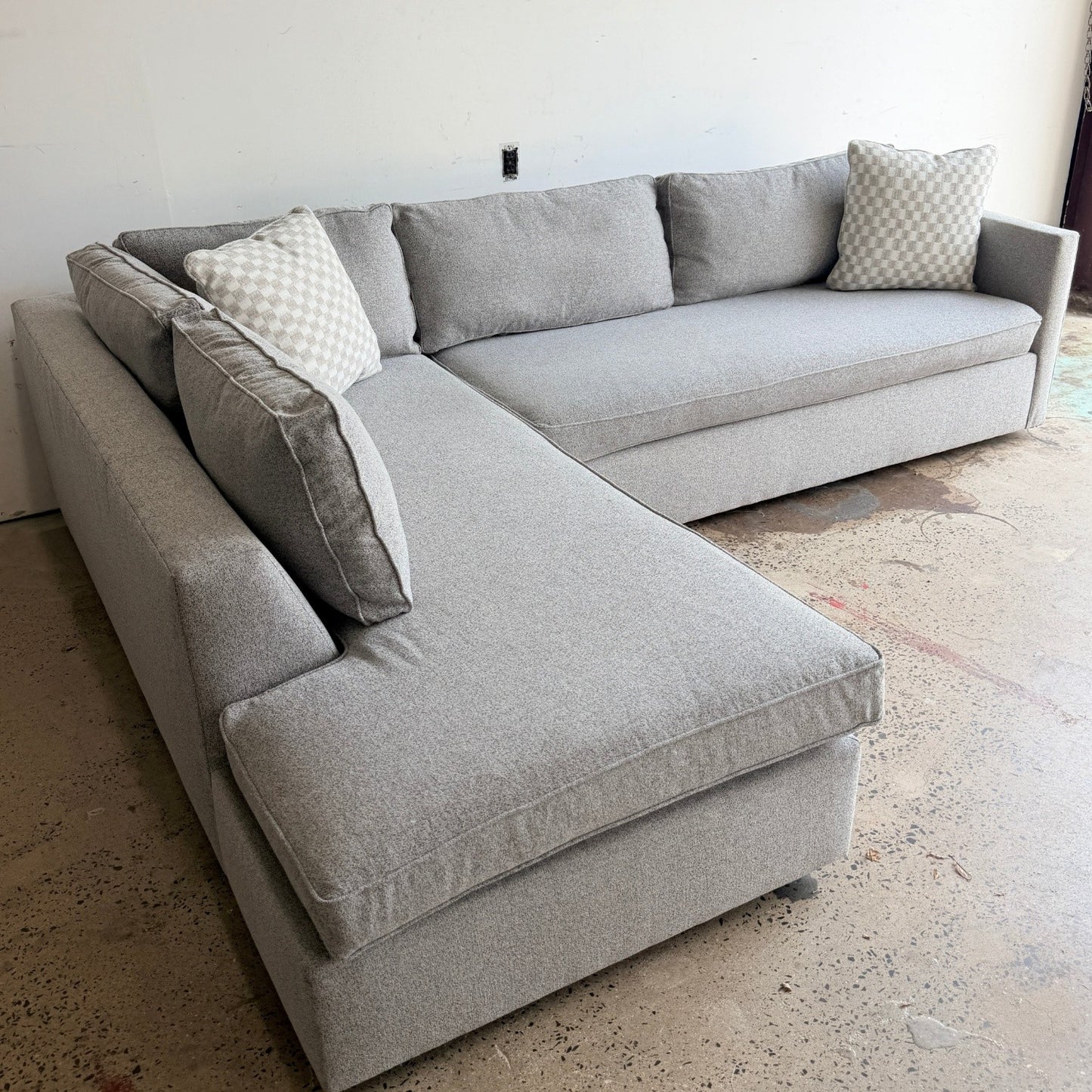 West Elm "Harris" Gray Bumper Sectional