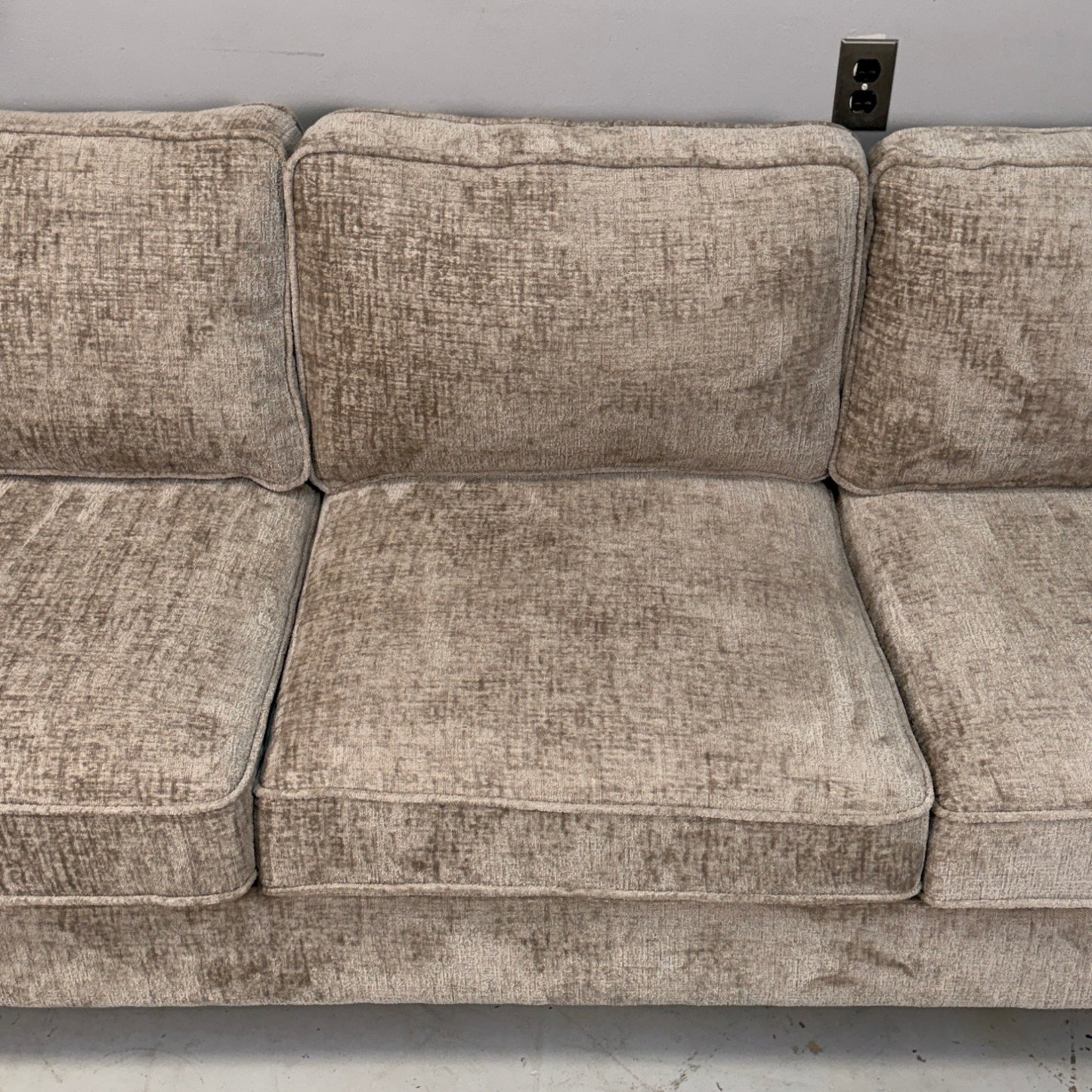 Grey Chenille 3 Seater Sofa