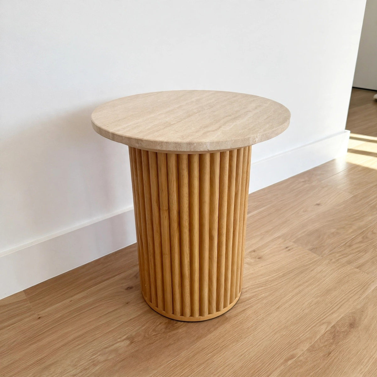 Article "Tala" Travertine Side Table