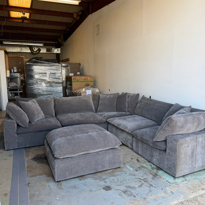 Sereen 6-piece Modular Sectional In Dark Gray