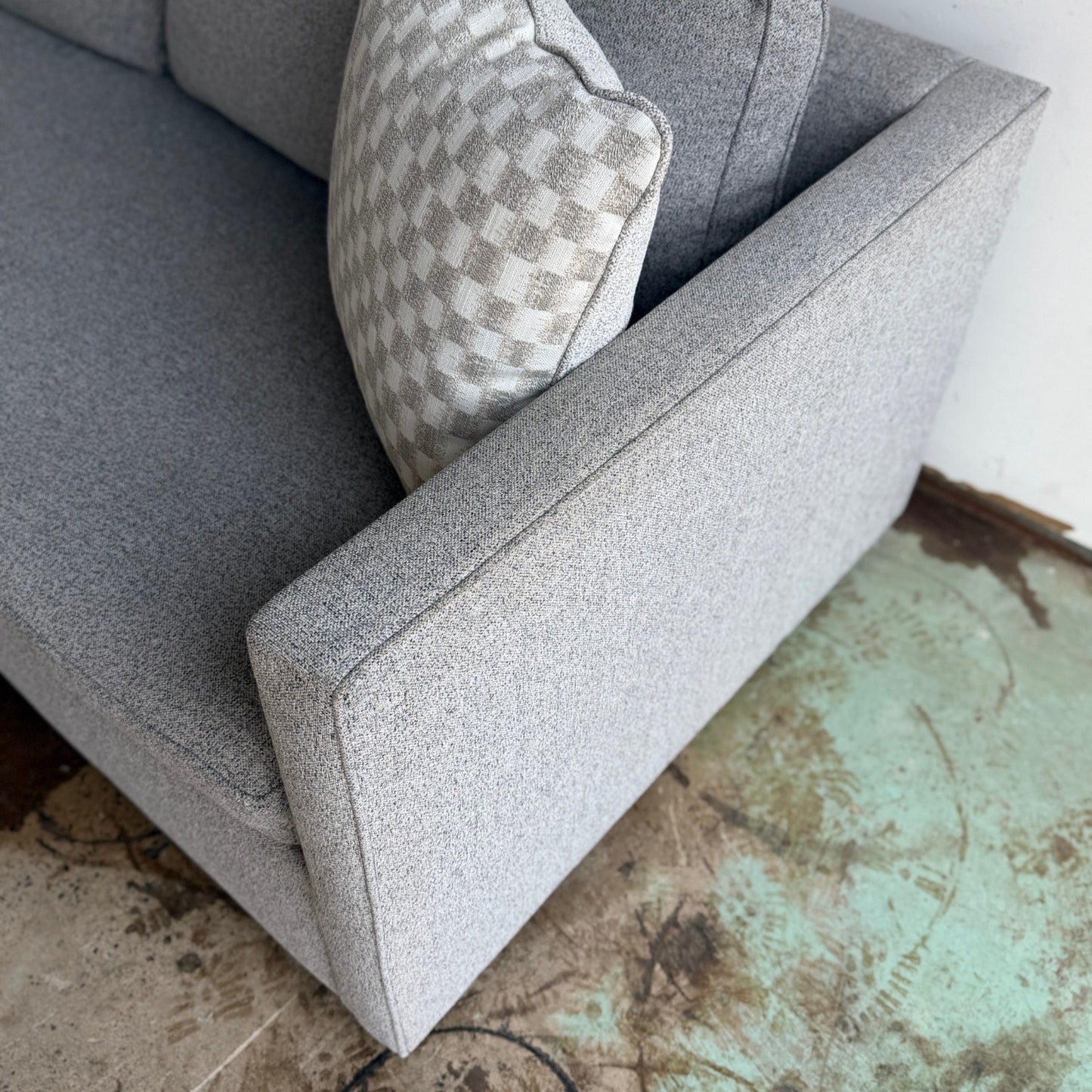 West Elm "Harris" Gray Bumper Sectional