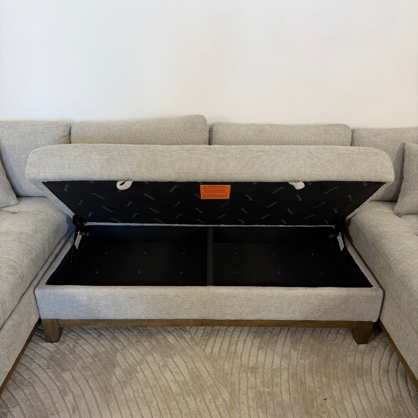 Thomasville Tavish Double Chaise Sectional with Storage