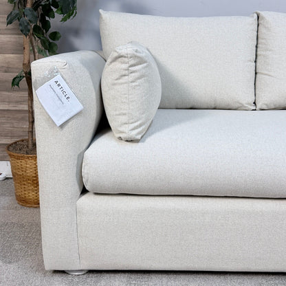 Article "Marina" Reversible Storage Sleeper Sectional In Ivory