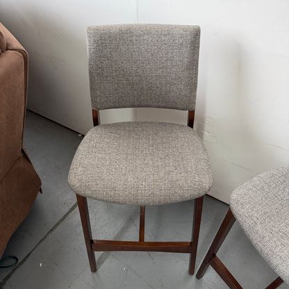 2 Nosh Counter Stool In Walnut and Quarry Gray