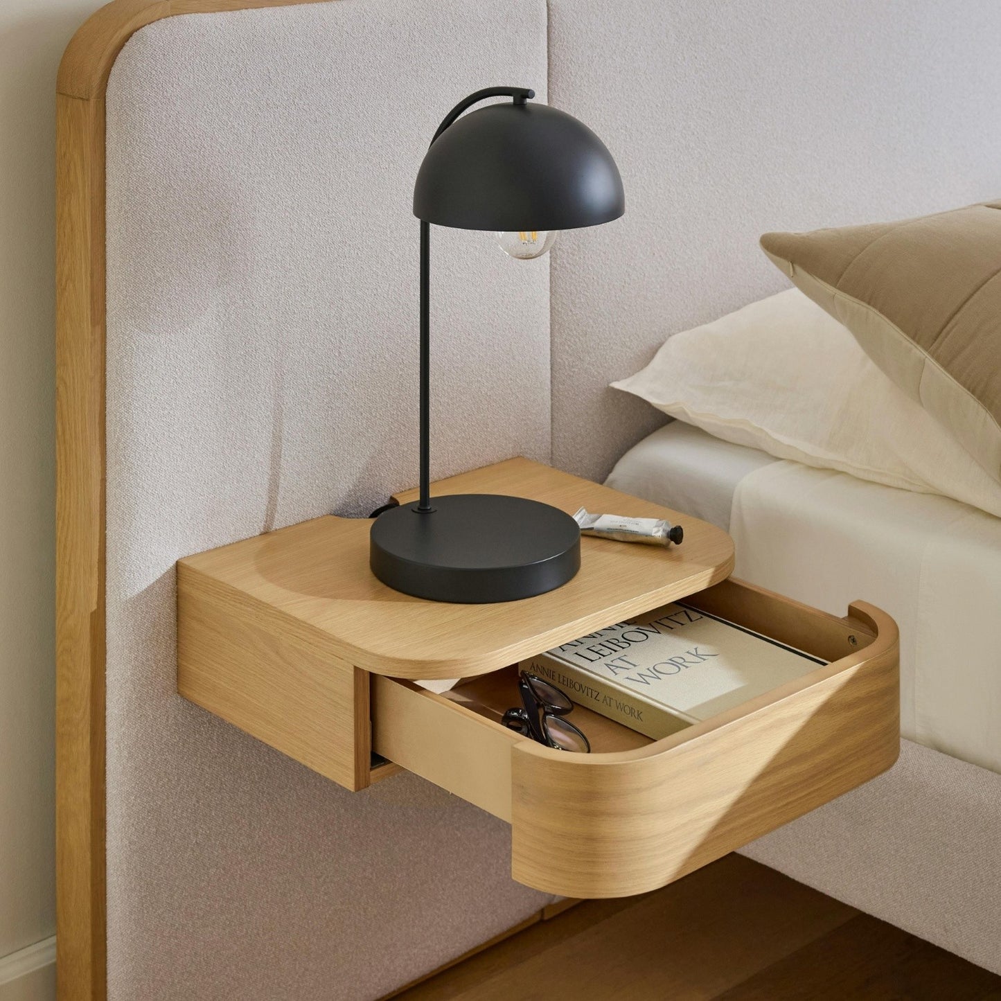 Article "Bjorn" Queen Upholstered Bed with Nightstands Set