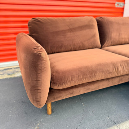 Article Sanders 85.5" Velvet Reversible Sectional