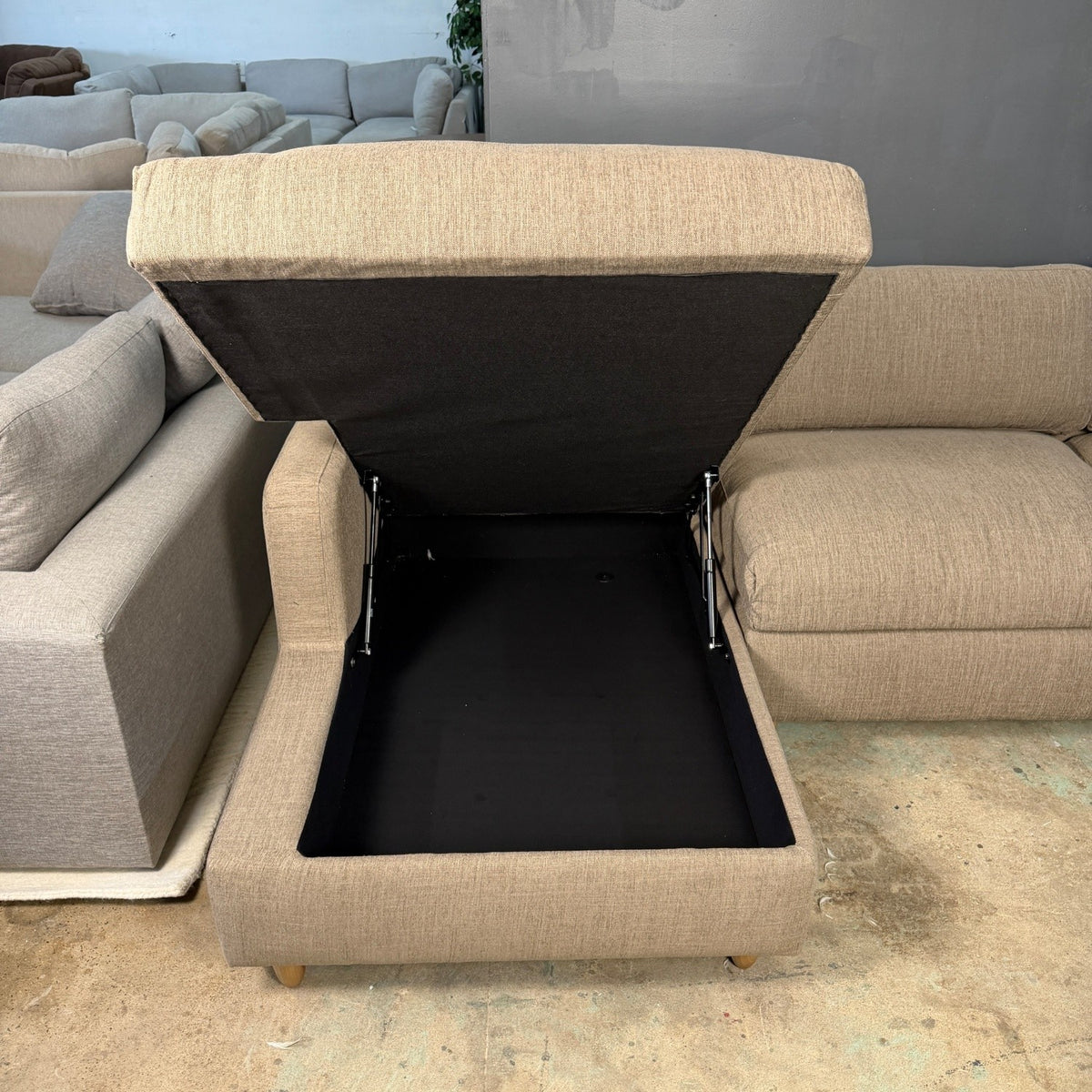 Article "Vati" 114" Left Storage Sleeper Sectional