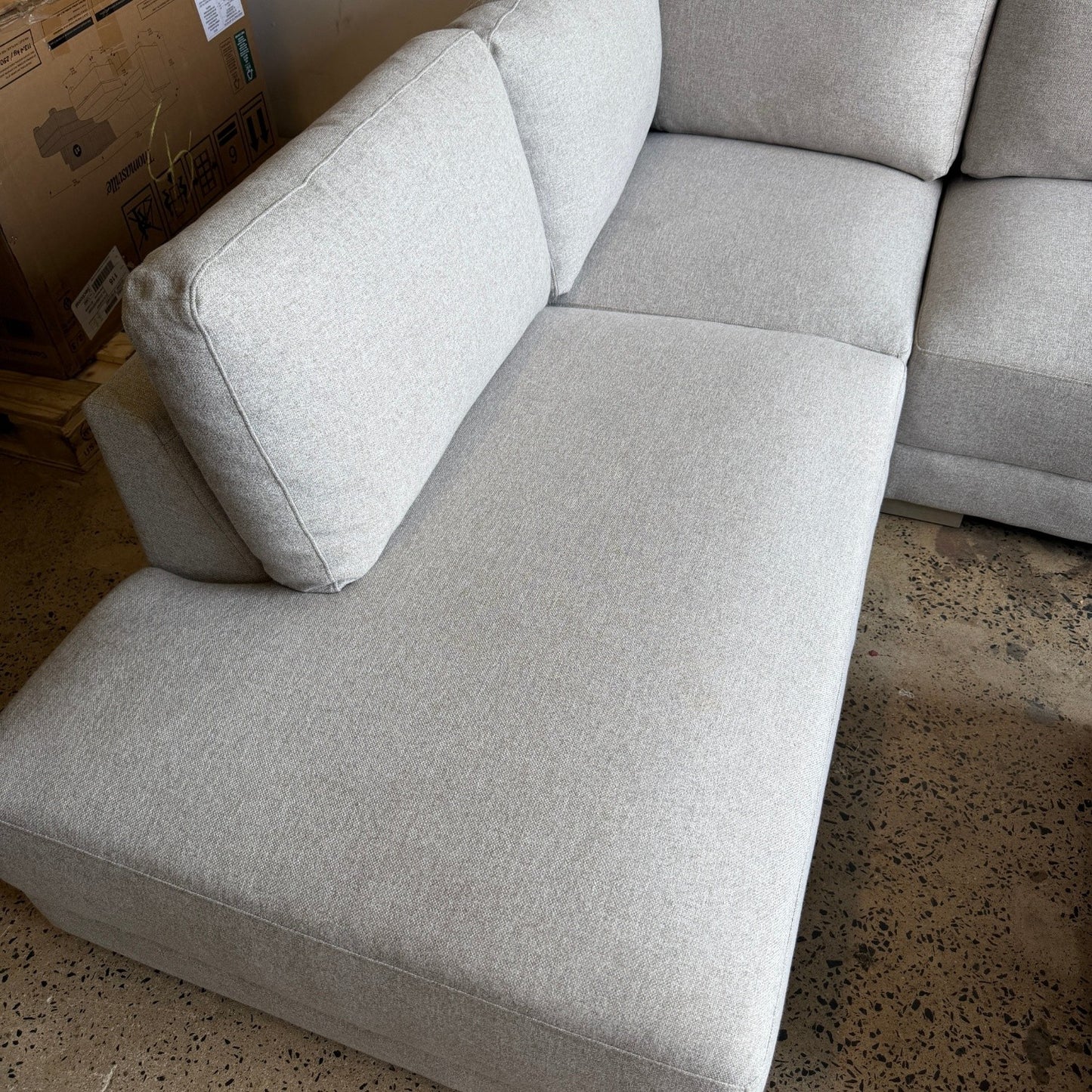 Drayden Fabric Sectional with Ottoman