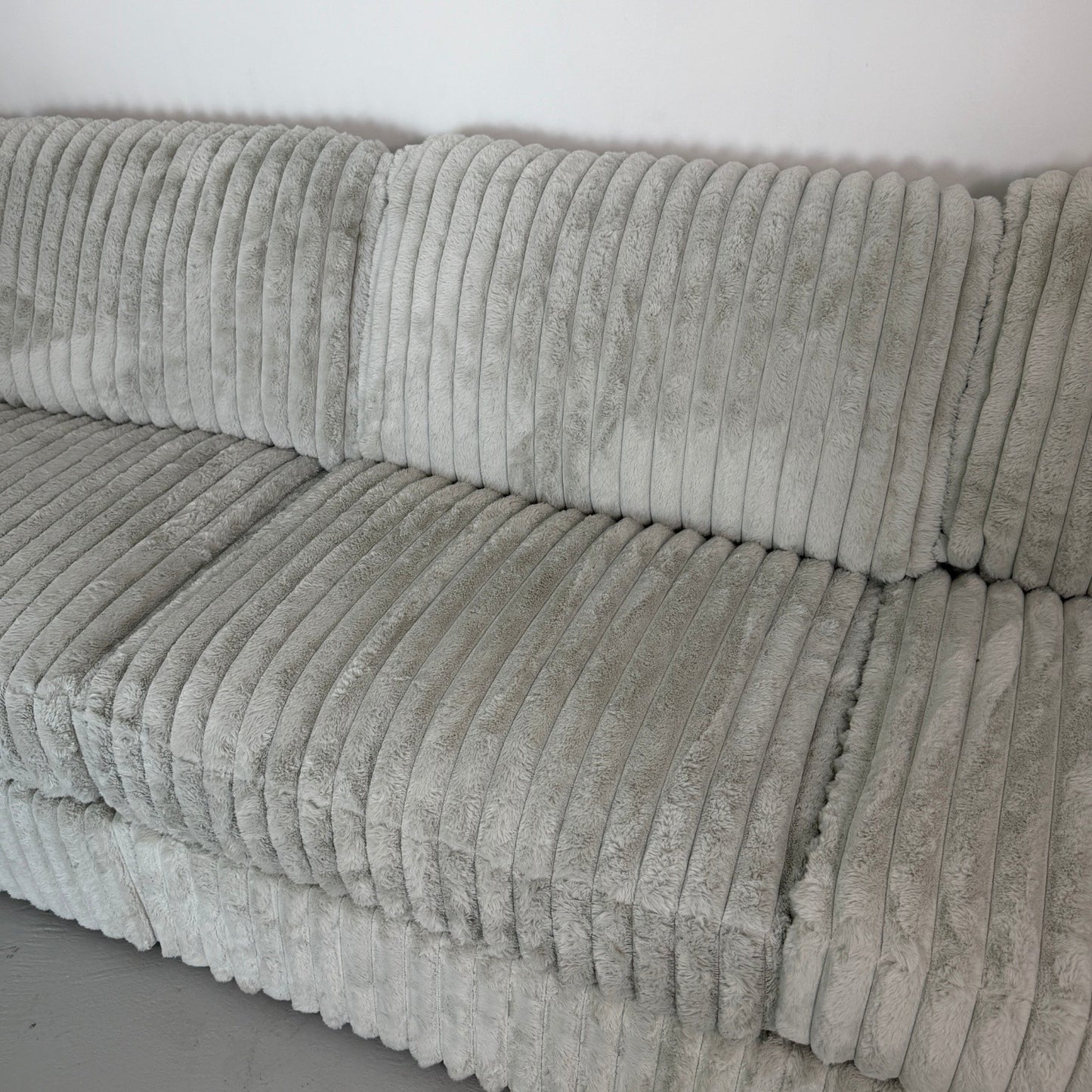 Ashley "Stupendous" Gray 4-Piece Corduroy  Sectional