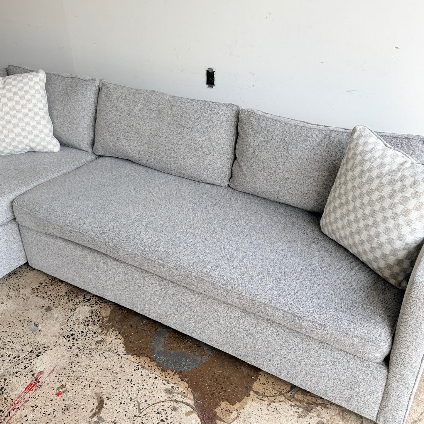West Elm "Harris" Gray Bumper Sectional