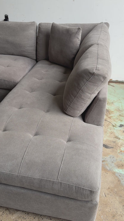 Thomasville Miles Fabric Sectional With Power Footrest