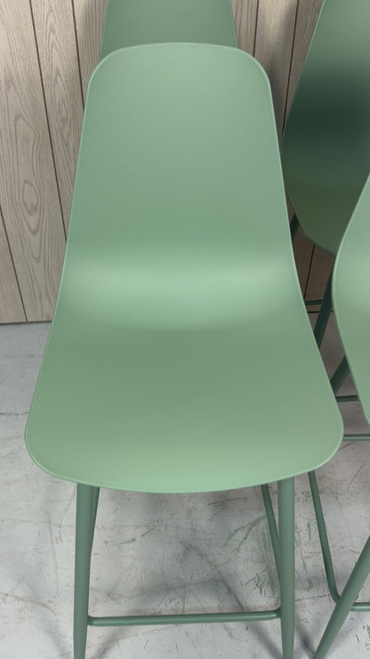 4 Article Svelti Green Counter Stools