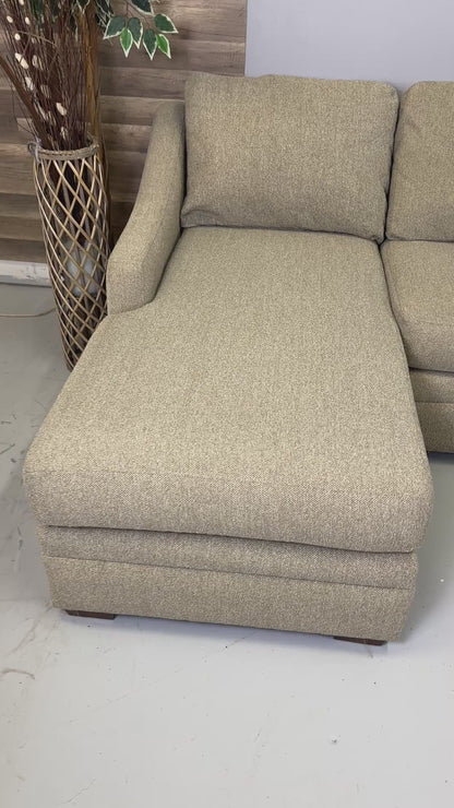 Oatmeal Double Chaise Sectional