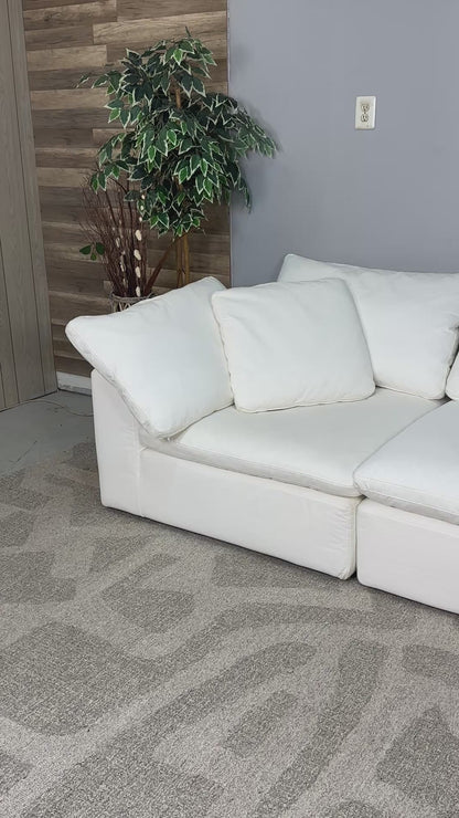 White Modular 2-Piece Cloud Couch From Sunday's