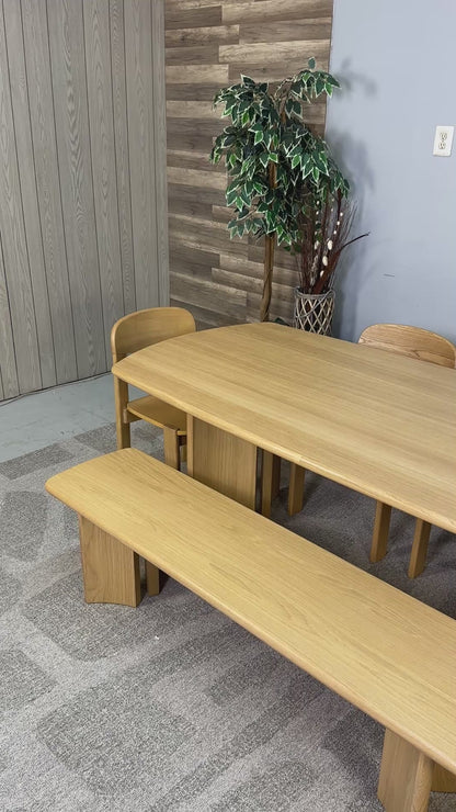 Castlery Posey Dining Table With Bench & Chairs