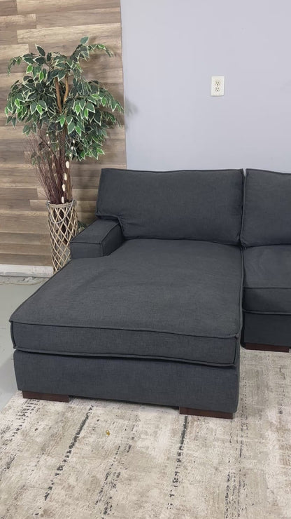 Grey Sectional With Oversized Chaise